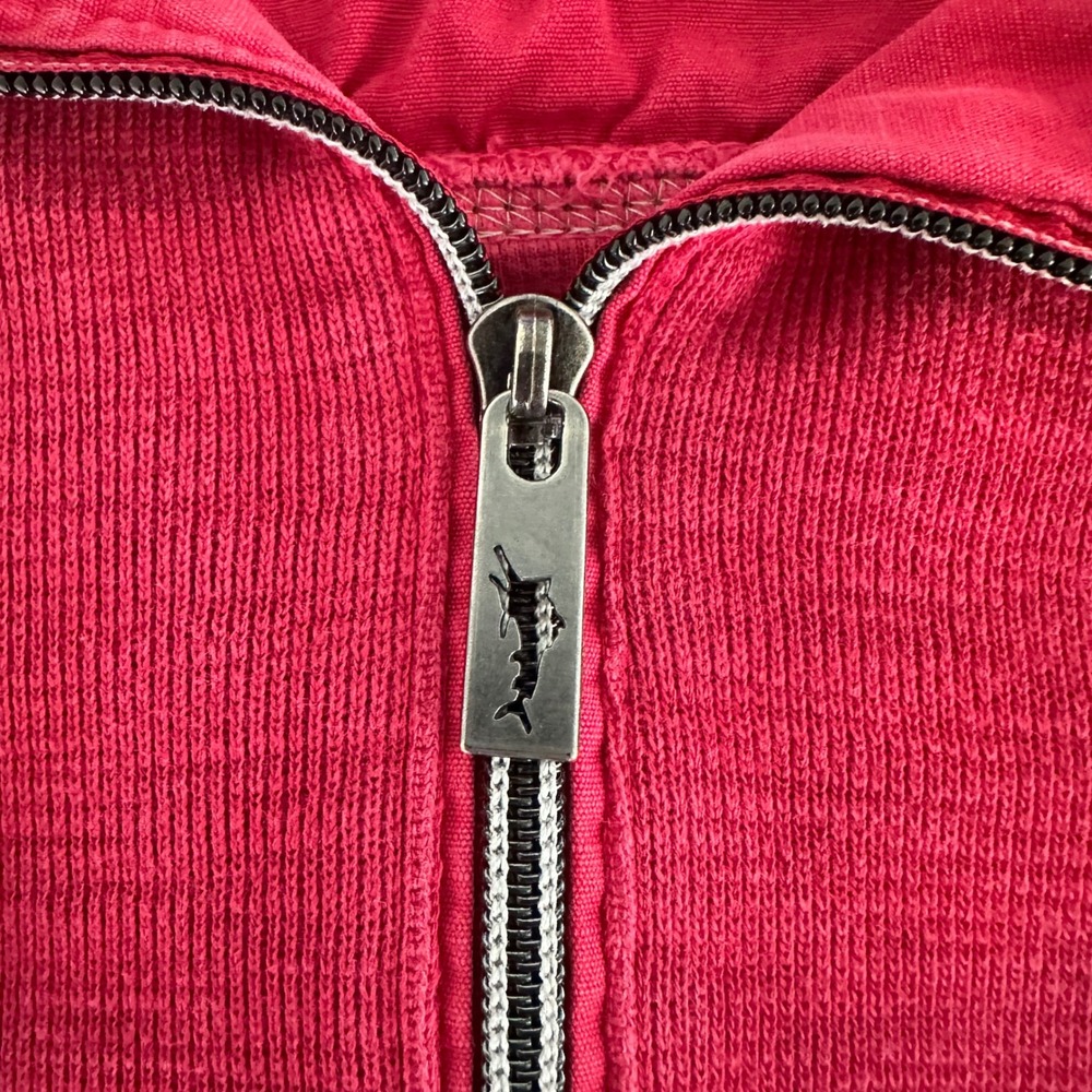 Tommy Bahama Mens Sz Medium Red Quarter Zip Pullover Sweater‎ Pima Cotton Tencel - Picture 7 of 16